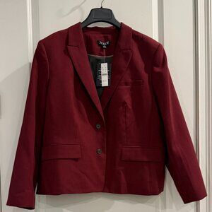 J. Crew Burgundy Tropical Wool Blazer